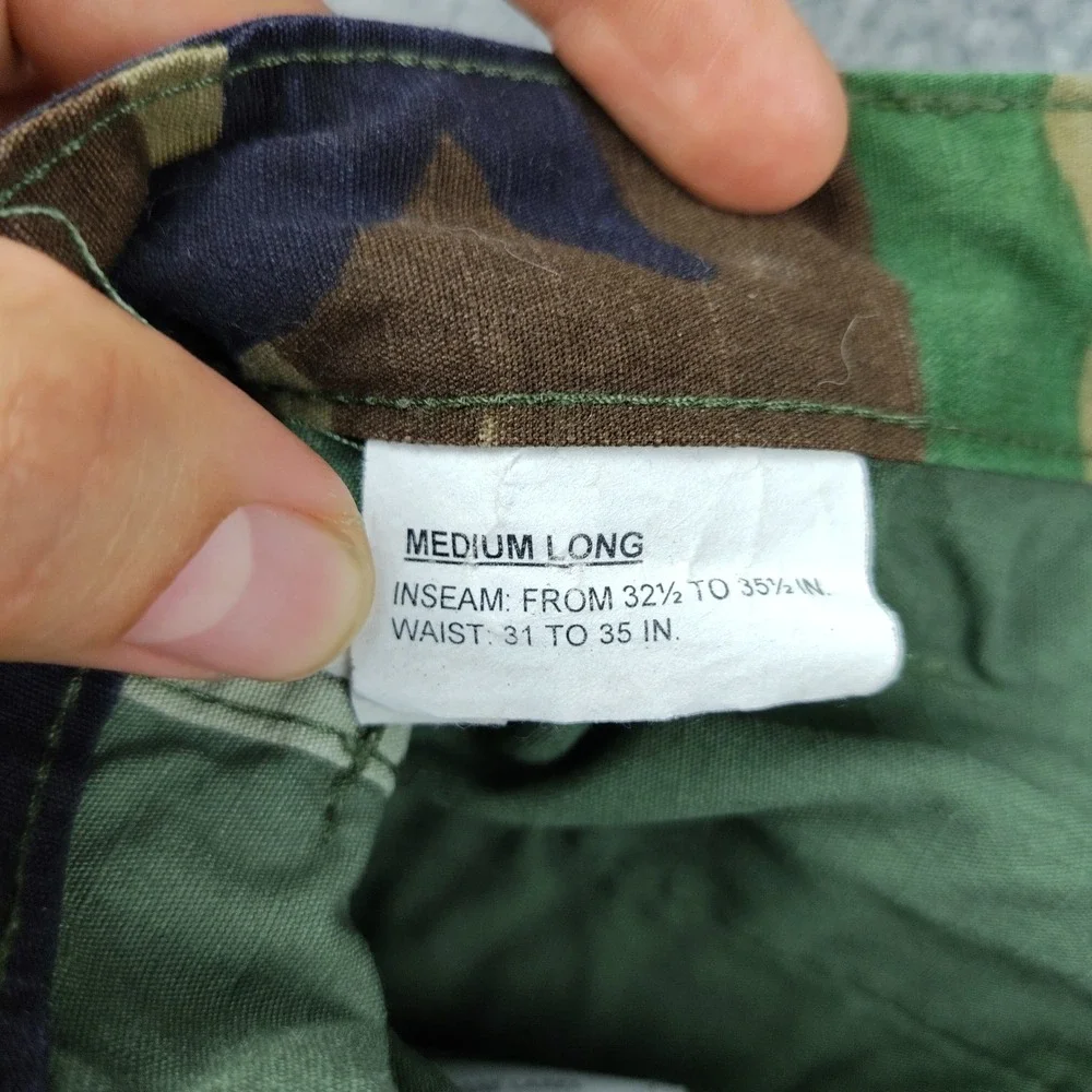 Tru-Spec Military Cargo Pants Woodland Camo BDU Medium Long Grunge Paratrooper